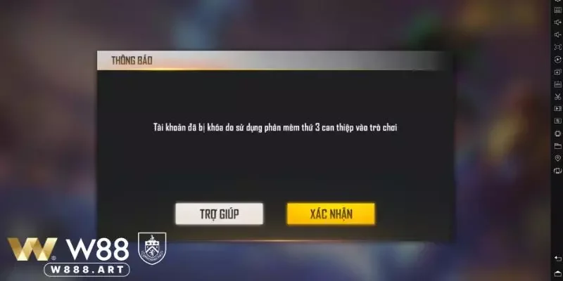 Tài khoản đăng nhập W88 bị khóa 